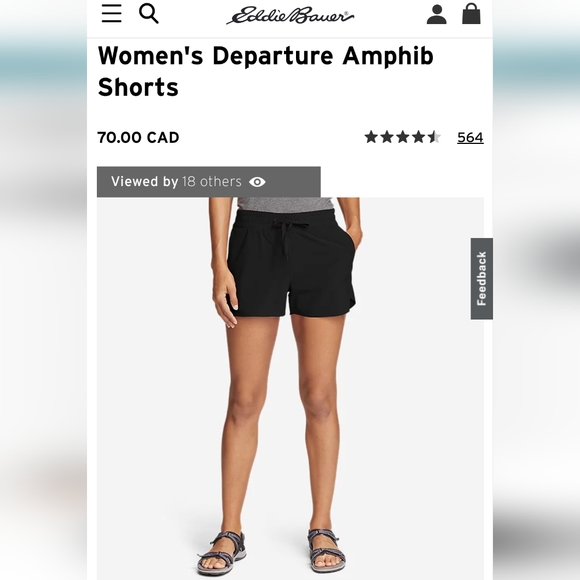 Eddie Bauer Amphib Shorts with SPF 50+ - Picture 4 of 8